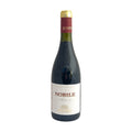 Logodaj Winery Nobile Rubin Reserve - Premium red wine from Bulgaria, featuring a classic white label with elegant gold typography and fine line art.
