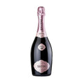 Logdaj Winery Satin Rosé Brut, premium Bulgarian sparkling rosé wine bottle on white background.