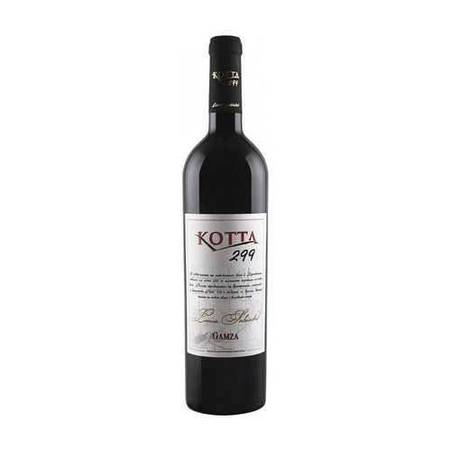 Lovico Suhindol Winery KOTTA 299 Gamza - Premium red wine from Bulgaria, elegant bottle with deep crimson liquid
