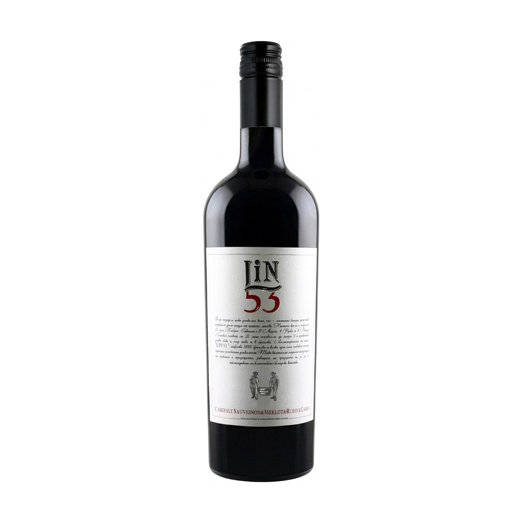 Lovico Suhindol Winery Jin 55 Special Reserve - Premium red wine blend from Bulgaria, elegant bottle with deep crimson liquid
