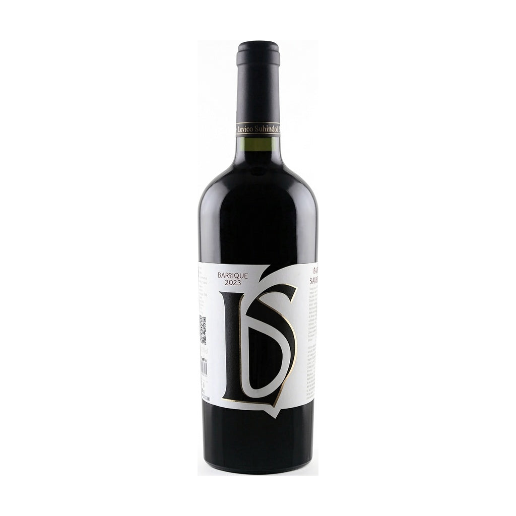 Lovico Suhindol Winery LS Chardonnay Barrique - Premium oak-aged white wine from Bulgaria, elegant bottle with rich dark red wine

