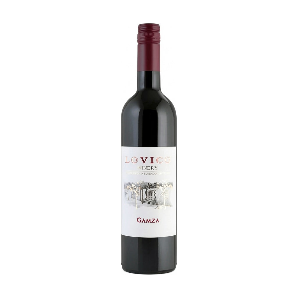 Lovico Suhindol Winery Gamza - Premium red wine from Bulgaria, elegant bottle with deep crimson liquid