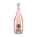 Terra Tangra Mavrud Rosé pink rosé wine bottle on white background.
