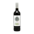Terra Tangra Organic Merlot & Mavrud red wine bottle on white background.
