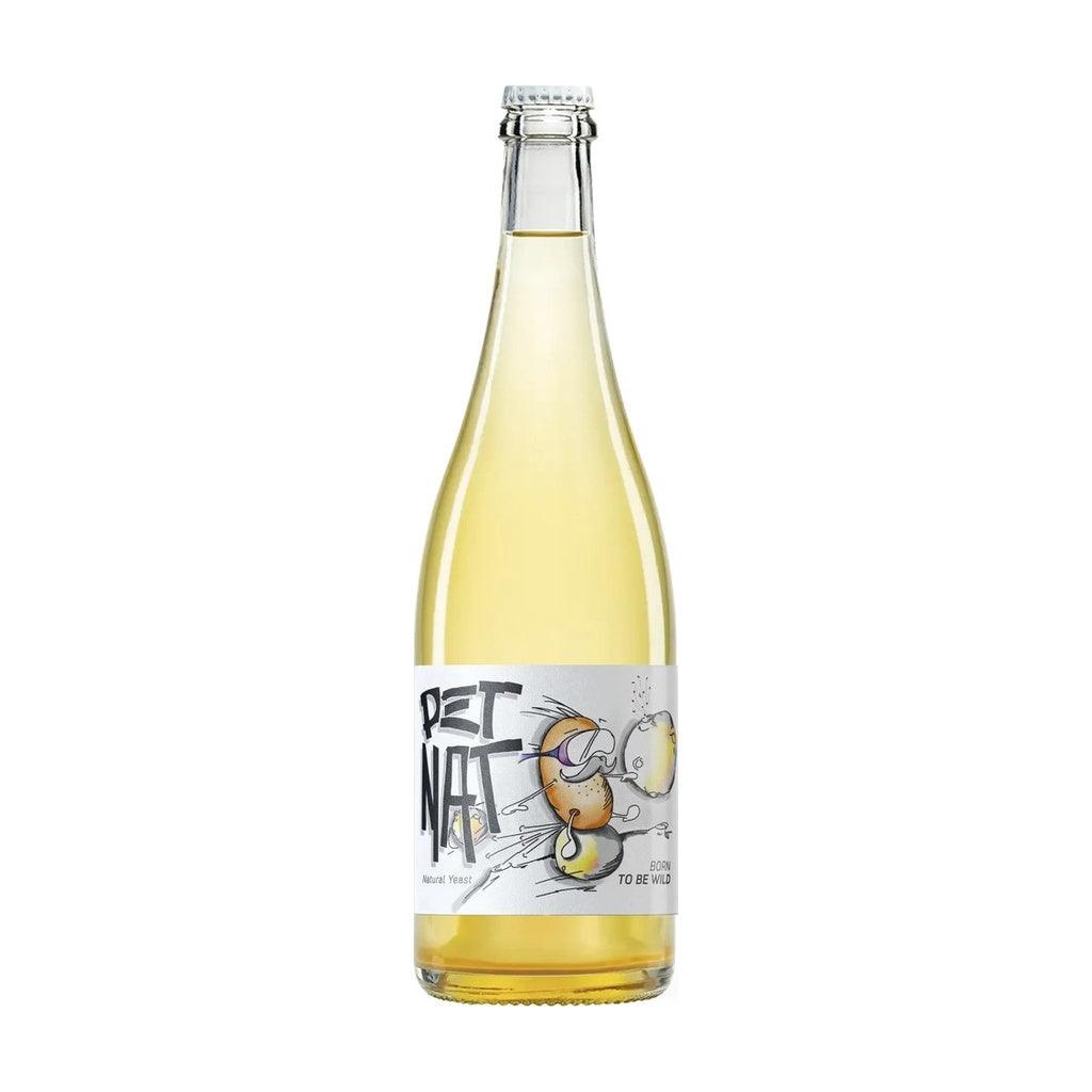 Zagreus Winery Dimiyata Pet Nat, authentic Bulgarian sparkling wine bottle on white background.