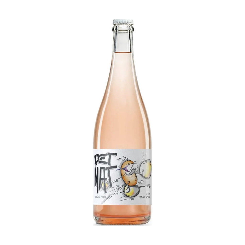 Zagreus Winery Bulgarian Mavrud Rosé Pet Nat, natural sparkling rosé wine bottle.
