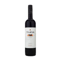 Zagreus Winery Tiara Mavrud red wine bottle on white background.